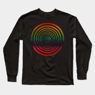 colourful rainbow circles abstract design Long Sleeve T-Shirt